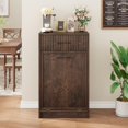 thumbnail image 1 of Ataucjin Fluted Tilt Out Trash Can Cabinet Kitchen Waste Bins,Hidden Garbage Can Cabinet 10 Gallon,Freestanding Dog Proof Trash Can Cabinet,Wooden Trash Can Hidden Trash Bin for Kitchen, 1 of 8