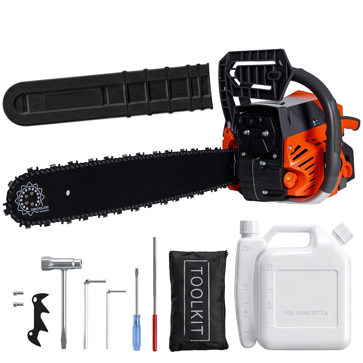 Ataucjin Gas Powered Chainsaw 52cc 2-Stroke, Features Automatic Chain Lubrication & Quick Start, Ergonomic Handle for Heavy-Duty Tree Trimming and Land Clearing