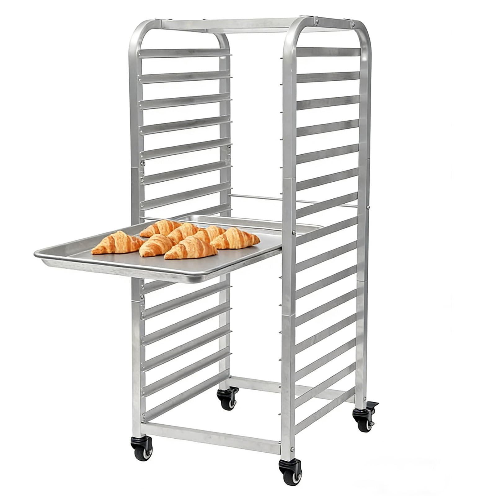 Ataucjin Heavy-Duty Aluminum Bun Pan Rack for Commercial Kitchen,Mobile ...