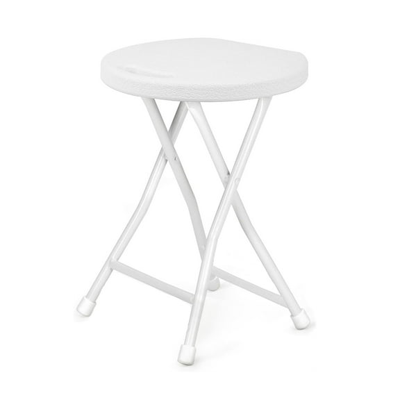 Ataucjin Heavy Duty Round Fold Stool Chair with 500lbs Capacity for Adults, 18 Inch Foldable Stool for Dorm, Kitchen, Vanity, Church and Outdoor use