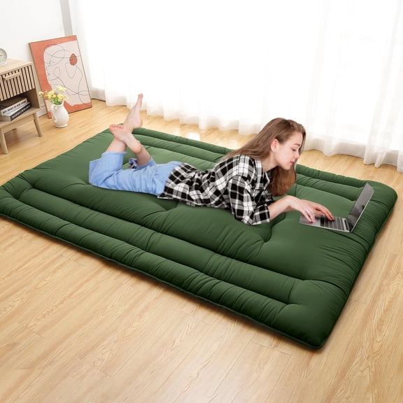 Ataucjin Japanese Floor Mattress Futon Mattress Full Size,Twin Size Foldable Tatami Mat,Adults Floor Bed,Roll Up Mattress,Guest Mattress,Kids Floor Play Mat,Sleeping Pad For Camping Dorm House