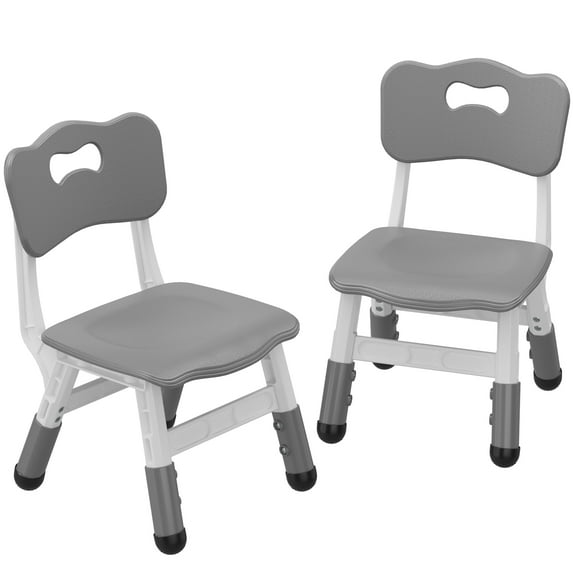 Ataucjin Kids Chair, 3 Level Height Adjustable Kid Chair, Plastic Toddler Chairs for Children Boys Girls Age 2-6, Suitable for Home Family Classroom Nursery Indoor Use (2 Pack