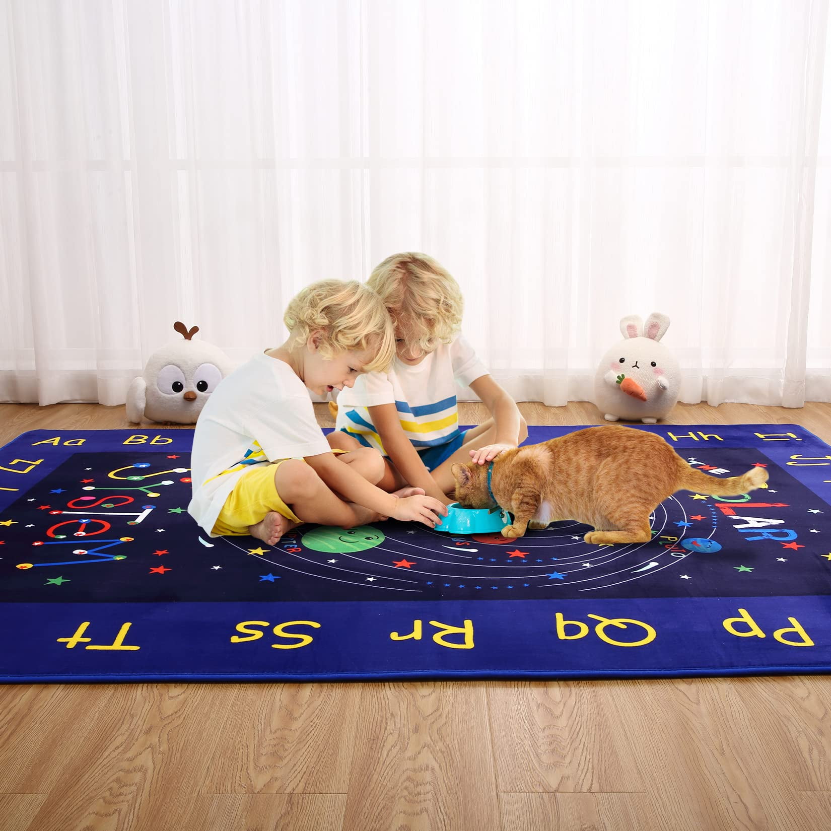 Ataucjin Kids Rug Educational Learning Carpet,Large Nursery Playmat ...
