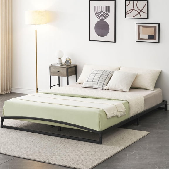 Ataucjin Low Bed Frame Full Size Heavy Duty Metal Twin Bed Frame Queen Size Platform Bed Frame King Bed Frame Mattress Foundation With Steel Slat Support No Box Spring Needed