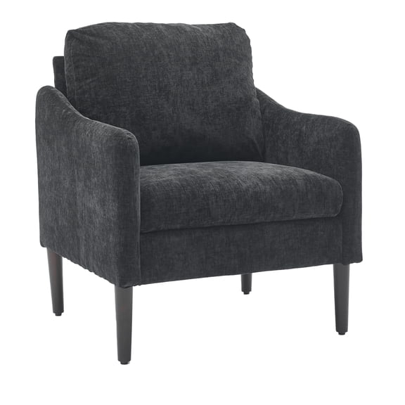 Ataucjin Mid-Century Modern Side Chair, Chenille Fabric Comfy Reading Chair for Adults, Curved Armchair, Modern Cloud Single Sofa Accent Chair for Bedroom, Living Room, Office & Waiting Room