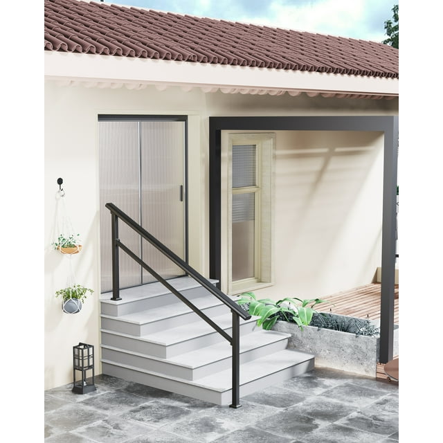 Ataucjin Outdoor Handrail Aluminium Alloy Outdoor Stair Railing With ...