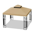 thumbnail image 1 of Ataucjin Outdoor Patio Gazebo Replacement Canopy With Air Vent For 2 Tier Outdoor Patio Garden Tent Frames 10x10 Ft (Frame Not Include), 1 of 6