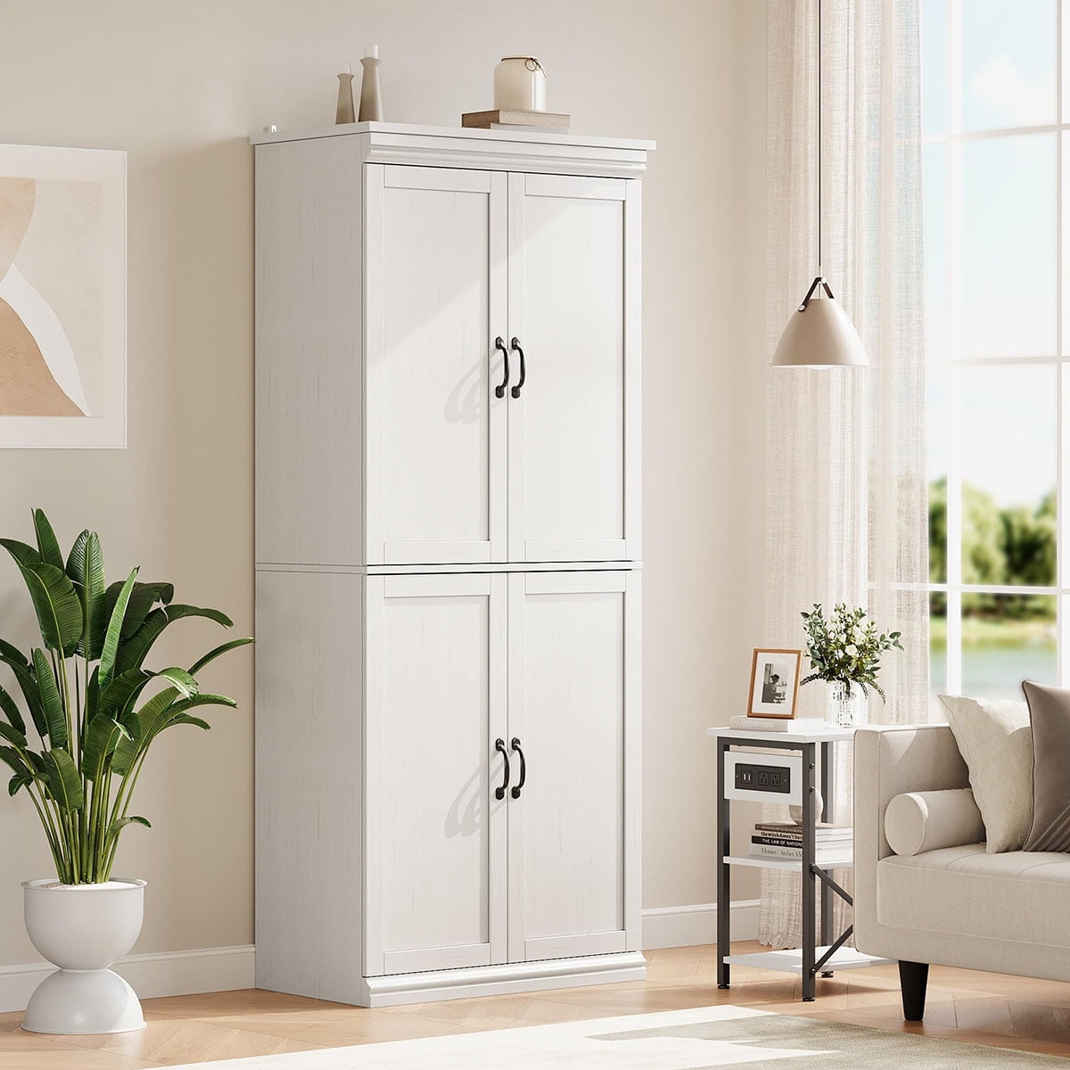 Ataucjin Pantry Cabinet, Freestanding Kitchen Pantry Storage Cabinet,70