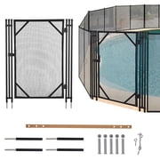 Ataucjin Pool Fence,320GSM Teslin Mesh with Stainless Steel Frame for Inground/Above Ground Pools, Swimming Pool Safety Fence for Backyard Garden Pool Safety,4Ft x 108Ft