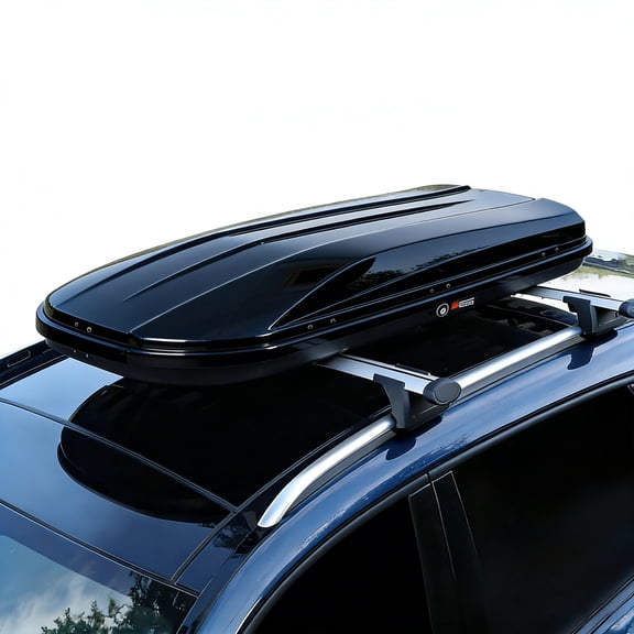 Ataucjin Rooftop Cargo Box Carrier, 17 Cu ft Hard Shell Rooftop Cargo Carrier - Dual-Side Opening, Universal Car/SUV Fit, Waterproof ABS Material, 165Lbs Capacity with Secure Straps & Keys