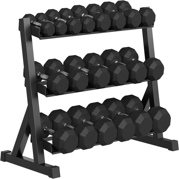 Ataucjin Rubber Coated Hex Dumbbell Weight Set, Multiple Sizes Exercise & Fitness Dumbbells,550LB for Muscle Toning, Strength Building & Full Body Workout