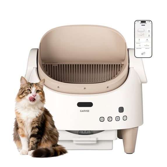 Ataucjin Self-Cleaning Litter Box for Multi Cats, Extra Large Automatic Litter Box with Open-Top Design, Smart App Remote Control, Adjustable Entry Height, Advanced Odor Control & 15-Layer Safety Gua