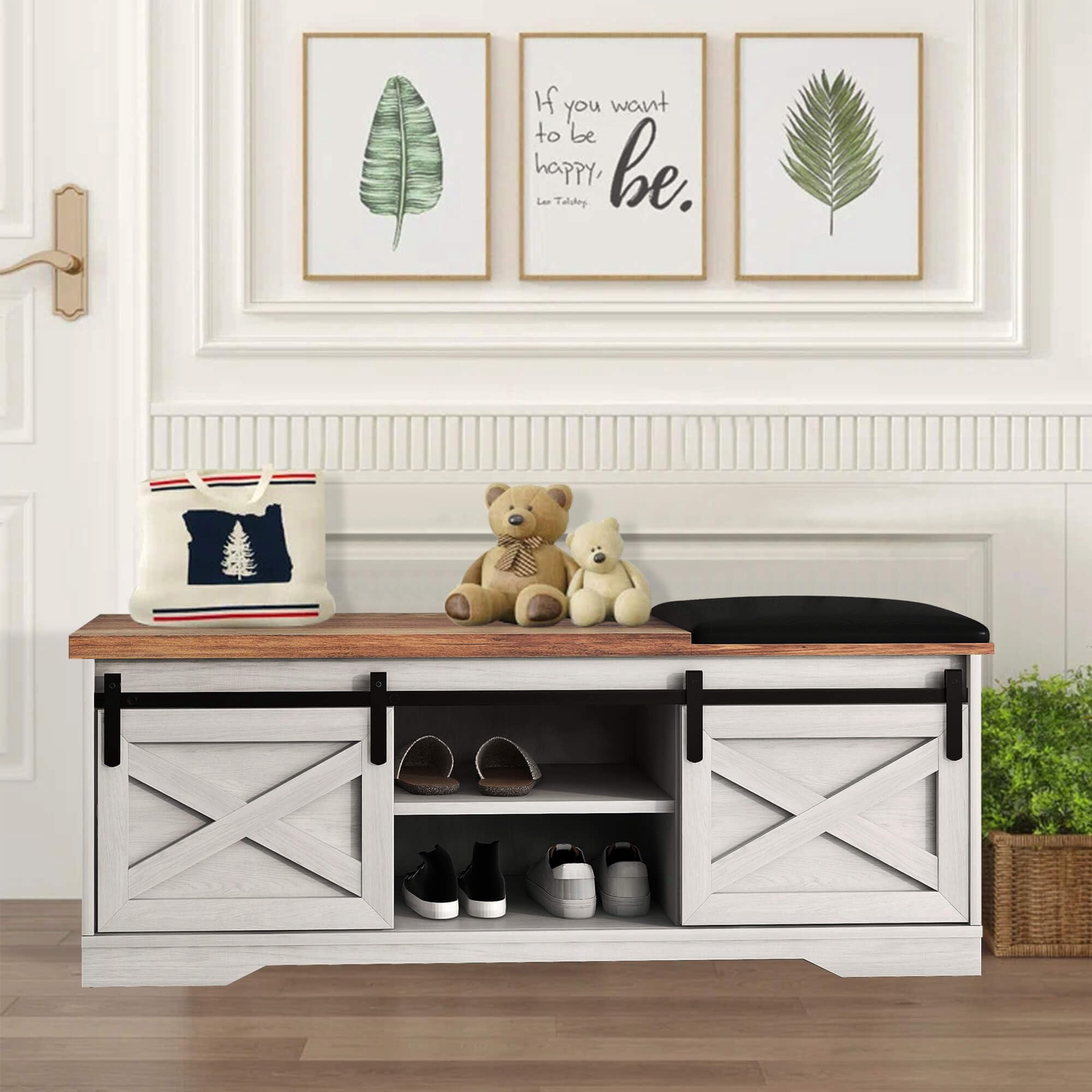 Ataucjin Shoe Storage Bench Entryway Bench,Farmhouse Shoe Bench With — free download