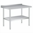 thumbnail image 1 of Ataucjin Stainless Steel Table for Prep & Work with Backsplash 30 x 24 Inches, Commercial Heavy Duty Table with Adjustable Under Shelf for Commercial Kitchen Restaurant Busines, 1 of 7