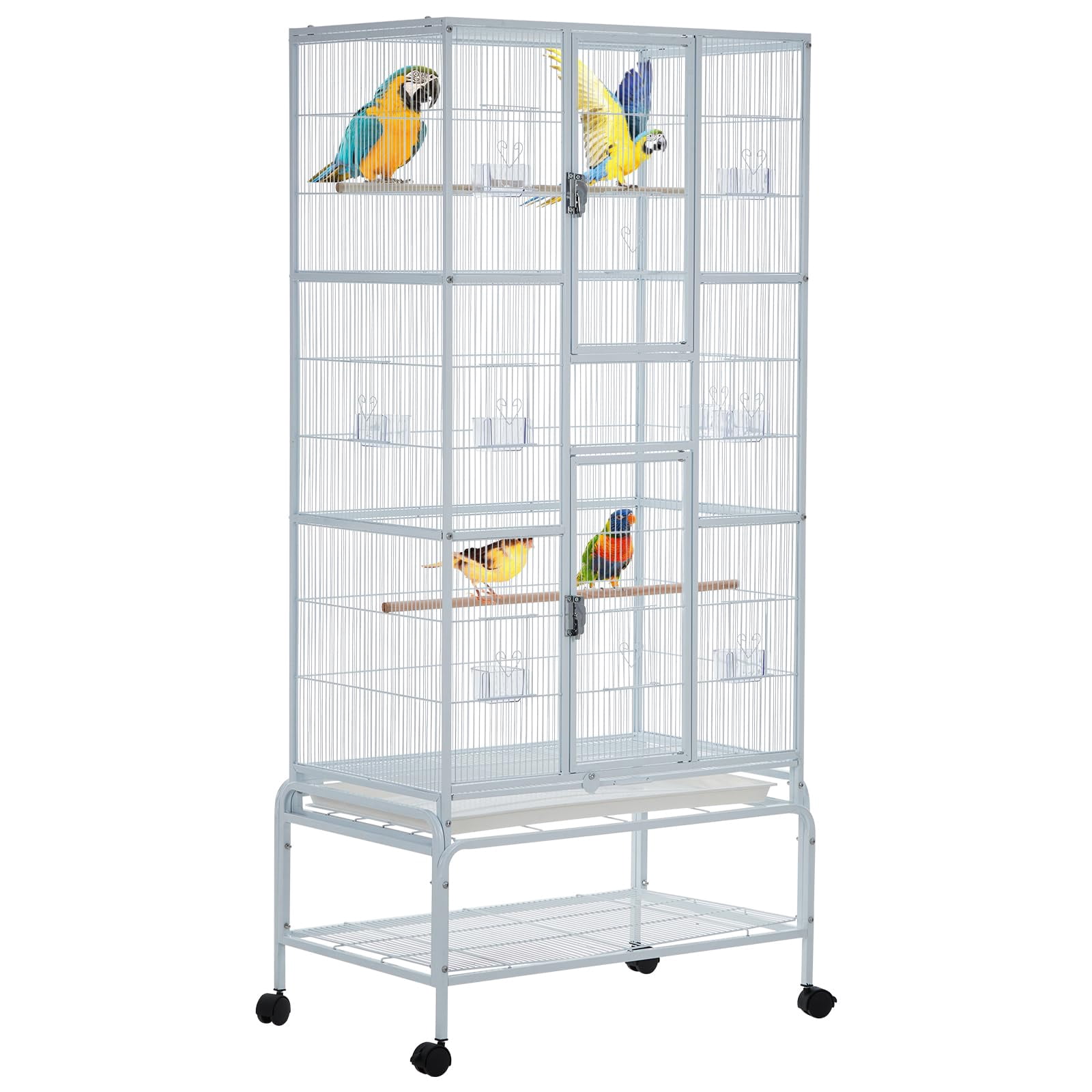 Curated visual reference: Big Parrot Cage Sale With Bird Stand Reference: Ataucjin Standing Large Bird Cage Wrought Iron Flight Bird Cage