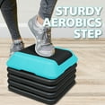 thumbnail image 1 of Ataucjin Step Aerobic Platform With 4 Risers, Height-Adjustable Step Aerobics Platform For Home Gym Exercise Fitness Workout 16"x16", 1 of 7
