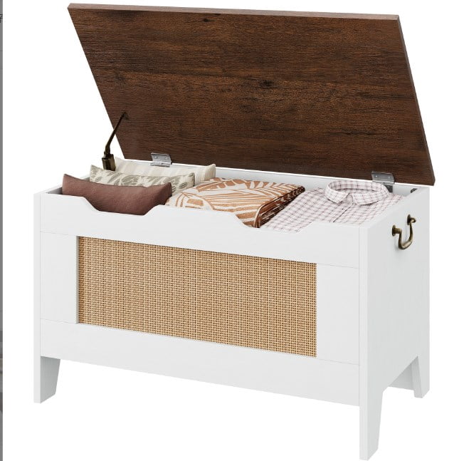 Ataucjin Storage Chest,Toy Box,Rattan Toy Chest for Boys Girls,30