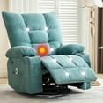 thumbnail image 1 of Ataucjin Swivel Rocker Recliner Chair Rocking Recliner Chair with Massage and Heat, Rocker Recliners for Small Spaces, Nursery Massage Rocking Chairs Oversize Ergonomic Lounge Single Sofa with Side Po, 1 of 6