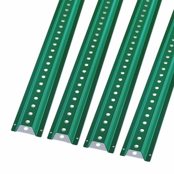 Ataucjin U-Channel Sign Post, 4-Pack, Steel Sign Post 7.8FT, Heavy Duty Steel Fence for Garden, Farm, Traffic Intersection