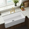 thumbnail image 1 of Ataucjin White Farmhouse Sink 30 Inch x18 Inch Fireclay Apron Front Single Bowl Kitchen Sink Deep Drop In Farm Sink Undermount with Protective Bottomand Sink Strainer, 1 of 7