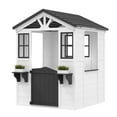 thumbnail image 1 of Ataucjin Wooden Play House for Kids, Wooden Play House Outdoor Cottage, Cedar Woodens Kids Playhouse Cottage, Toddler Outdoor Playhouse Vinyl Roof With Play Kitchen, 1 of 8