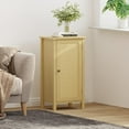 thumbnail image 1 of Ataujin 16 Inch Bedside Table with Drawer, Elegant Farmhouse Nightstand with Rattan Door, Natural End Table, Multi-Functional Storage Cabinet Easy Assembly, Thickened MDF & Solid Wood Legs, 1 of 7