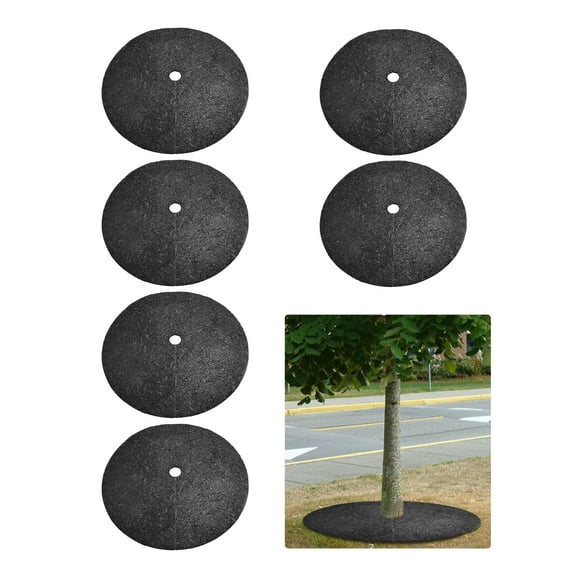 Ataujin 36 Inch Rubber Tree Mulch Ring, 2 Pack Reusable Rubber Tree Mulch Rings, 36 Inch Round Weed Barrier Mat for Landscaping, Root Protection