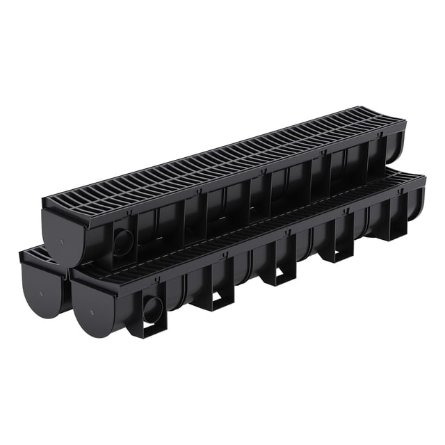 Ataujin 39.4" Trench Drain System, Driveway Drainage Channel Systems ...