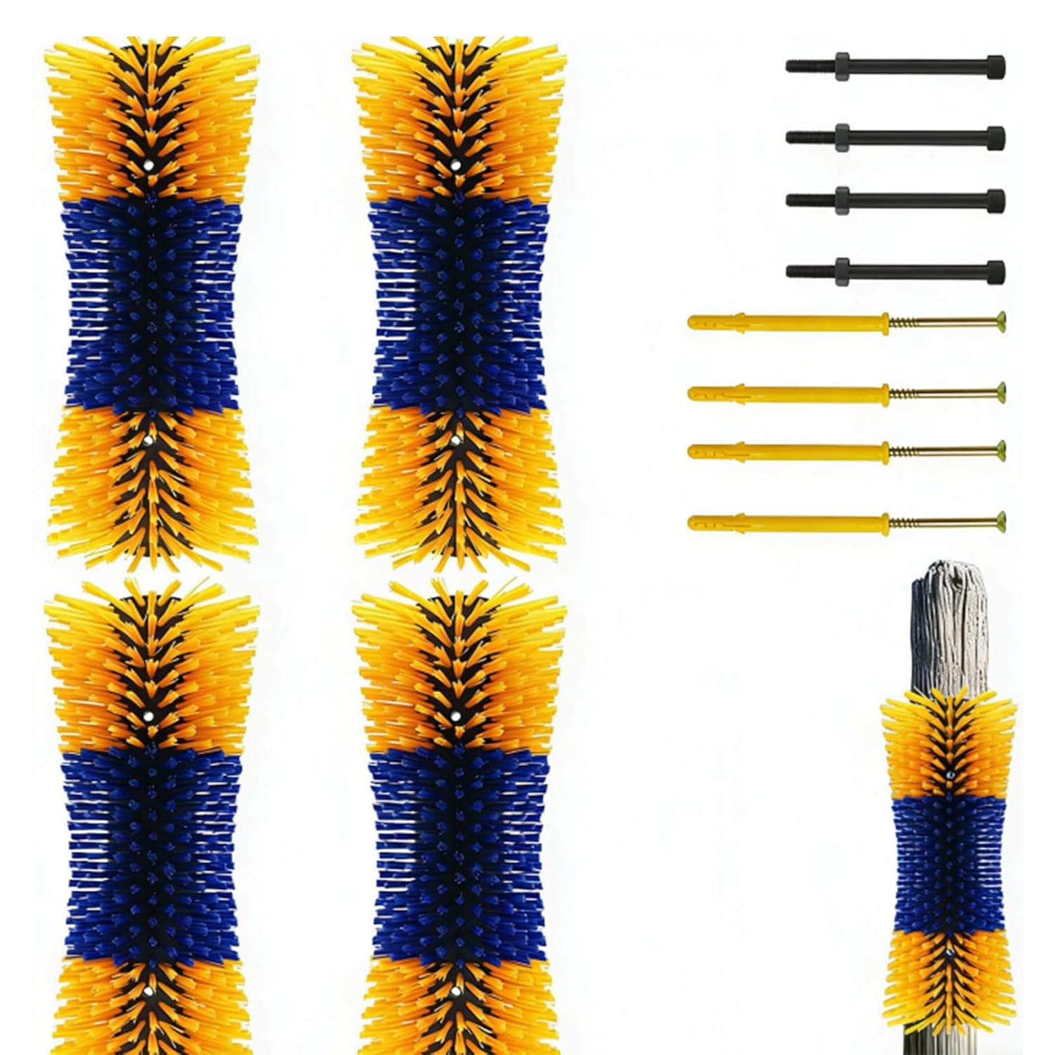 Ataujin 4 PCS Livestock Scratching Brush, Animals Back Scratching Itch ...