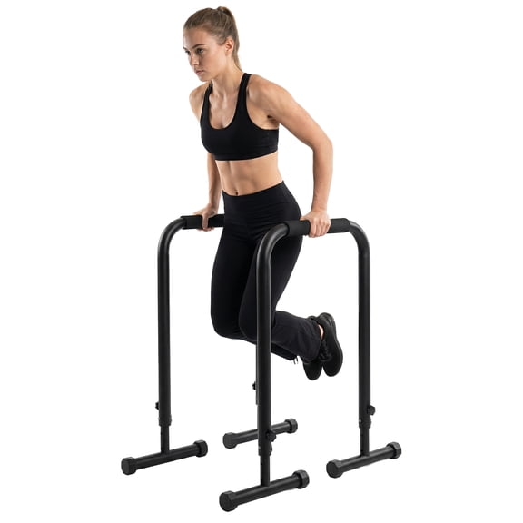 Ataujin Adjustable Dip Bars Station, 440LBS Heavy Duty Parallette & Parallel Bars, Dip Station, Stable Calisthenics Bars with Anti-Slip Grips, Push Up Bars Portable Dip Stand (32"-36" Height)