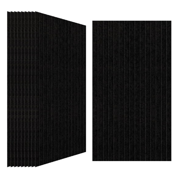 Ataujin Professional Acoustic Wall Panels, 10 PCS Recycled PET Sound Absorbing Panels, 47.2*23.6in Recycled PET Sound Proof Panels Removable for Studios, Office, Home Theater Ceiling or Wall
