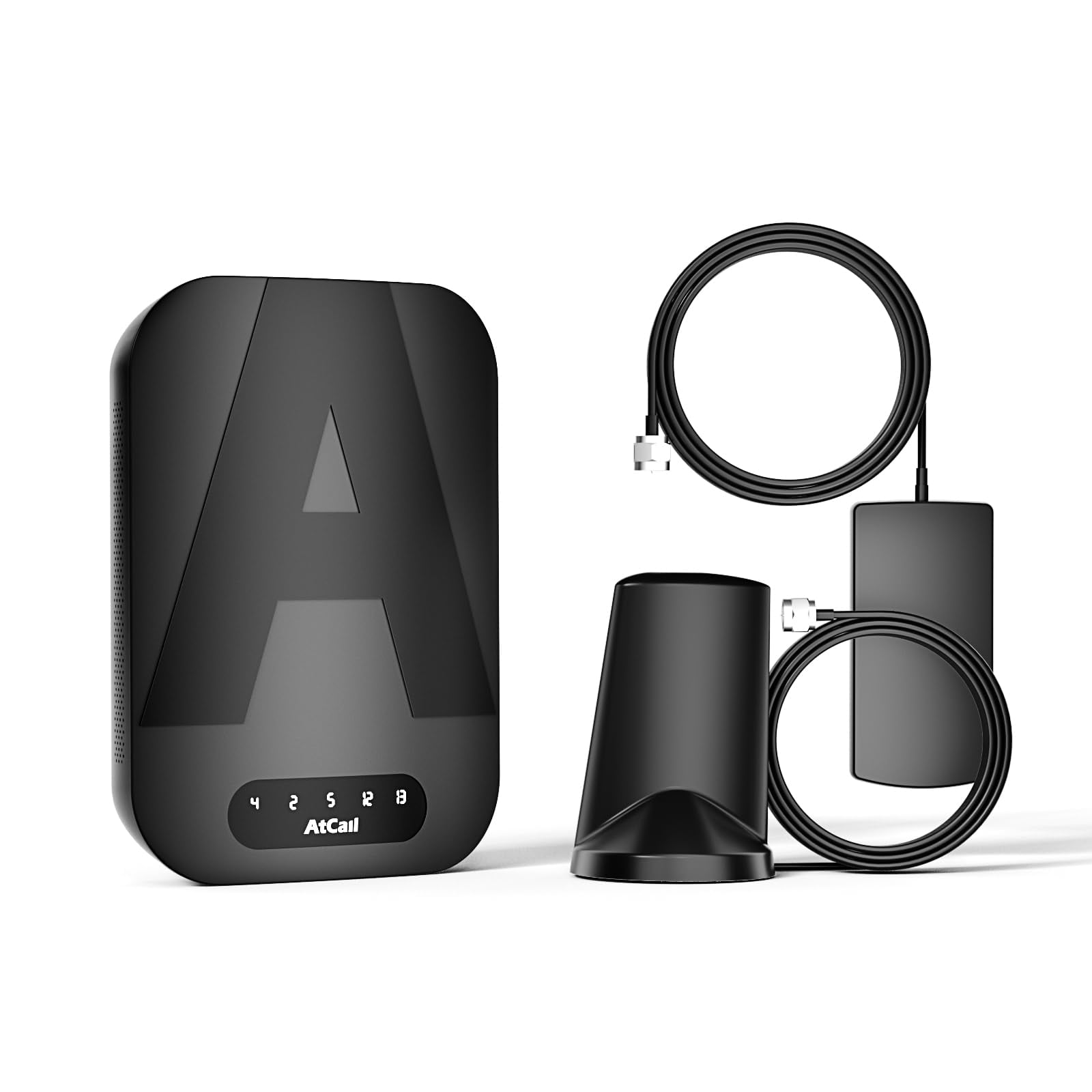 Atcall Cell Phone Booster for Car, Band 12/17/13/5/2/25/4/66, Boosts 5G