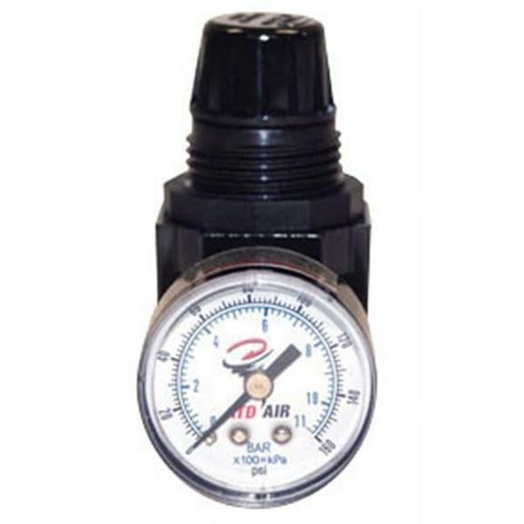 Mini 1/4 NPT Air Regulator with Gauge, 25 SCFM 7841