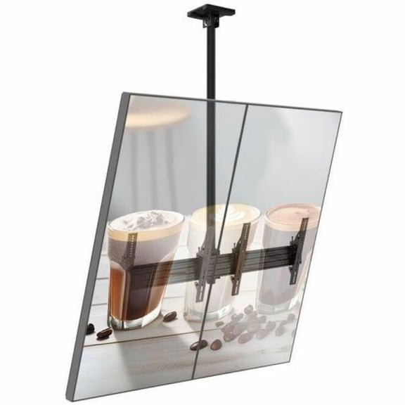 Atdec 2 x 1 ceiling menu board mount, Up to 55lb/display, VESA up to 400