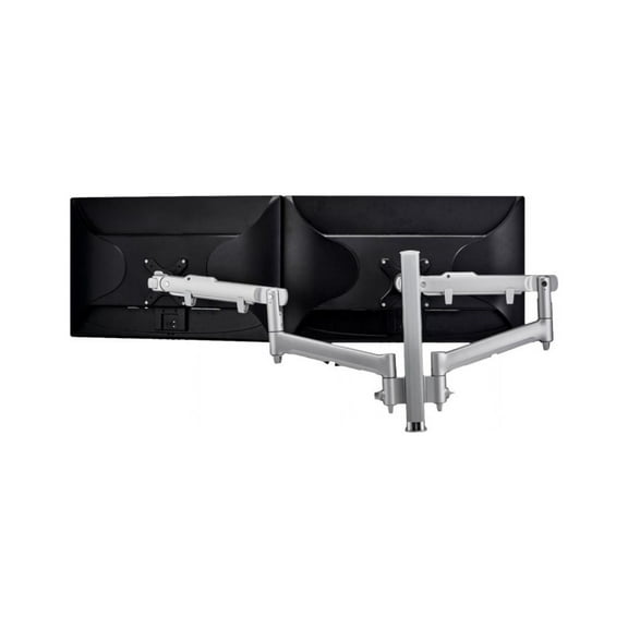 Atdec AWM Dual Dynamic Monitor Arm Desk Mount, Silver