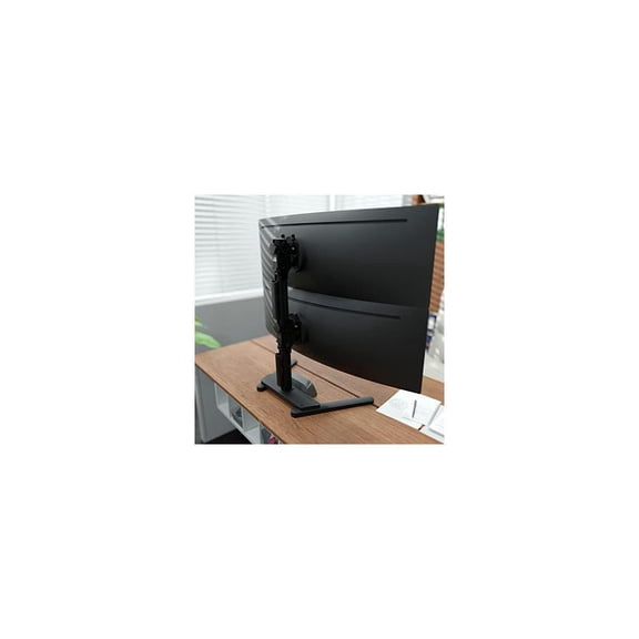 Atdec Freestanding Heavy Duty Dual Vertical Monitor Mount AWMS2BT75FSB