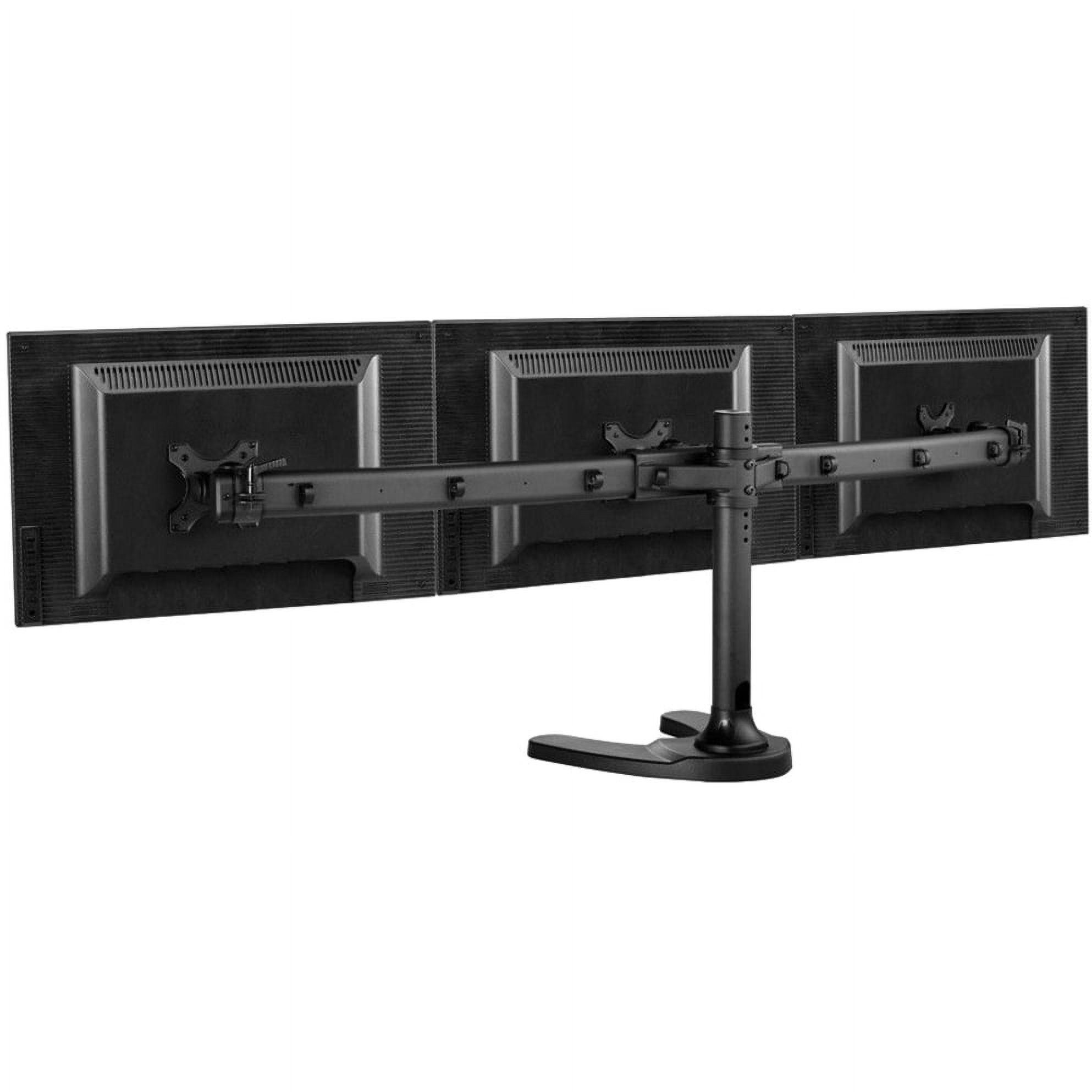 Atdec triple monitor desk mount with a freestanding base, Loads up to 17.6lb, VESA 75x75, 100x100 - image 1 of 10