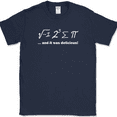 thumbnail image 1 of Ate Sum Pi And It Was Delicious T-Shirt Funny Math Humor Novelty Text Tee - Navy, 3XL, 1 of 1