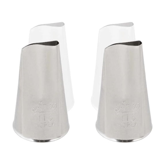 Ateco 116 Rose Piping Cake Decorating Tubes, Plain Tips For Bakeware (2 Pc)