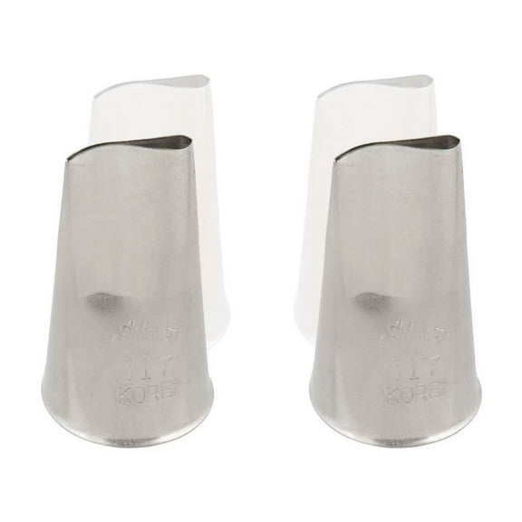 Ateco 117 Rose Piping Cake Decorating Tubes, Plain Tips For Bakeware (2 Pc)