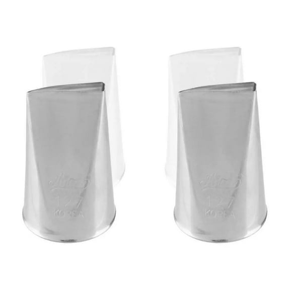 Ateco 127 Rose Leaf Piping Cake Decorating Tubes, Plain Tips For Bakeware (2 Pc)