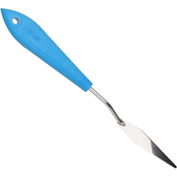 Ateco 1363 Offset Spatula, 2.9" Diamond Shape Trowel, Non-Slip Plastic Handle