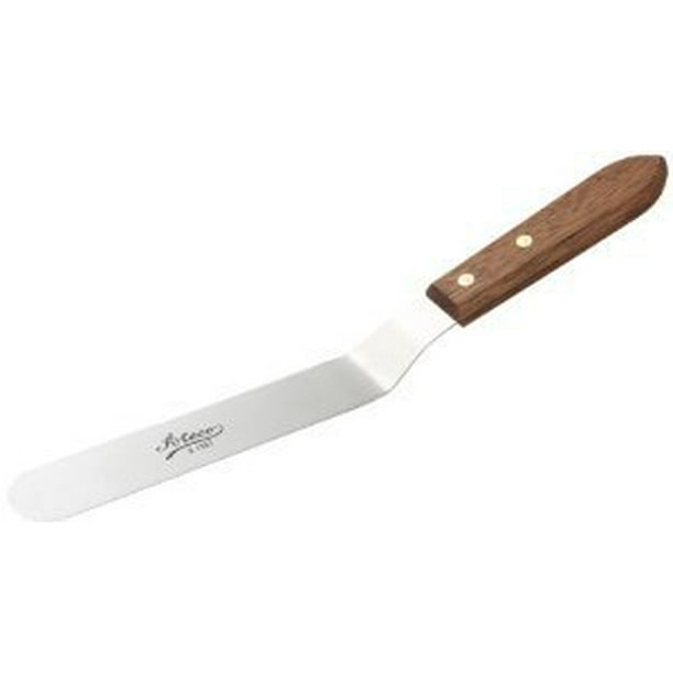 Ateco 1387 Offset Spatula with 7.63Inch Stainless Steel Blade, Wood