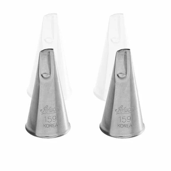 Ateco 159 Left-Handed Curved Petal Piping Tip, Bakeware (2 Pc)