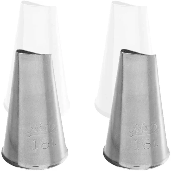 Ateco 161 Left-Handed Curved Petal Piping Tip, Bakeware (2 Pc)