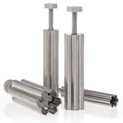 Ateco 1942 Plunger with Plain Edge Flower Cutter Set in Graduated Sizes, Stainless Steel, 4 Pc Set