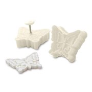 Ateco 1977 Fondant and Dough Plunger Cutter and Embosser, 2-Inch, Butterfly Baking Supply