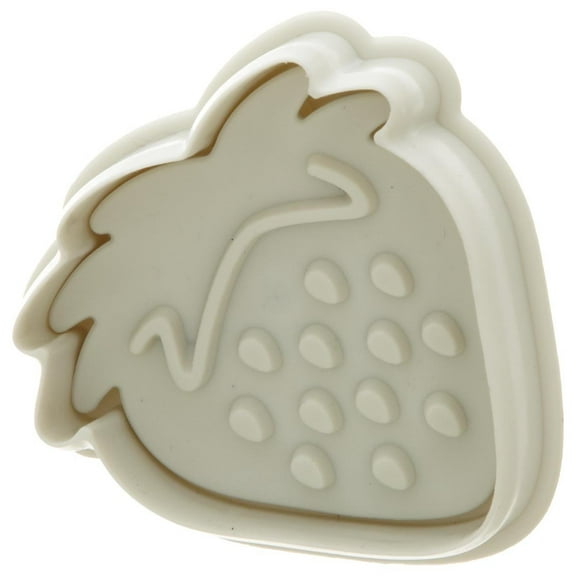 Ateco 1981 Strawberry Plunger Cutters, for Cutting Decorations & Direct Embossing, Spring-loaded Handle, Food Safe Plastic