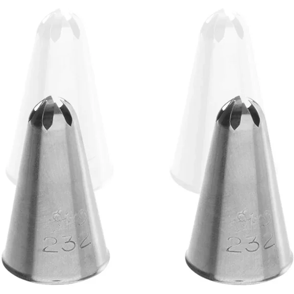 Ateco 232 Closed Star Piping Tip, Cake Decoration Bakeware (2 Pc)