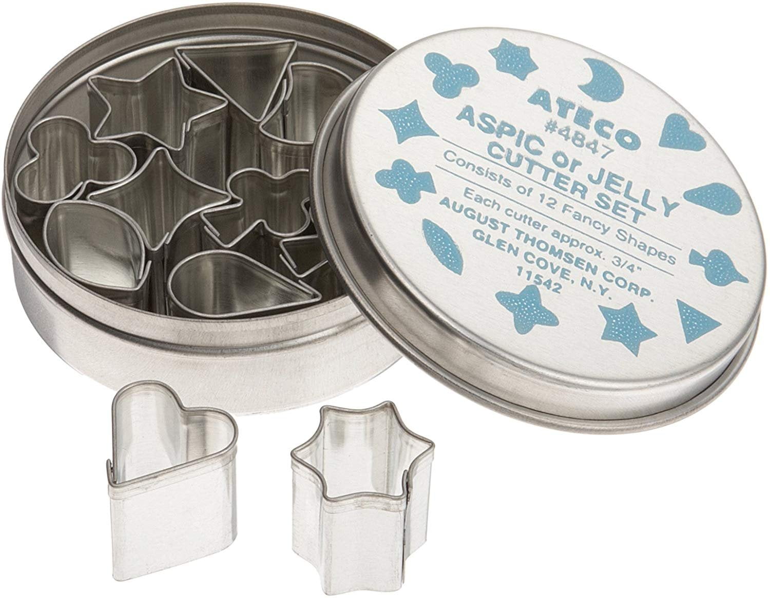 Ateco 3/4-Inch Metal Aspic and Fondant Cutter Set